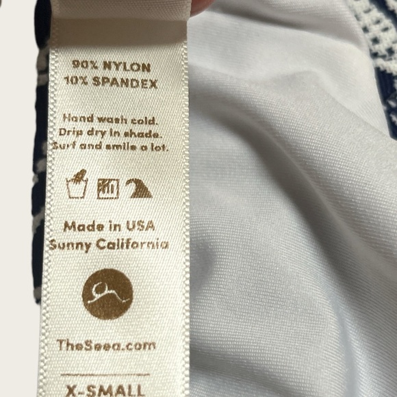 Seea x Free People XS Georgia Gaia Bikini Top in Navy Floral Print Swimsuit - Picture 10 of 11